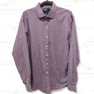 Polo by Ralph Lauren Estate Purple/Green Plaid Long Sleeve Shirt Size XL